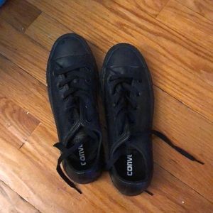 All leather low top converse! Never worn!